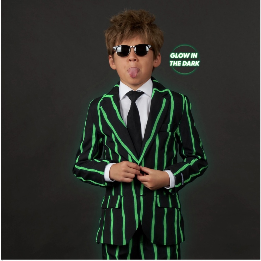 Boys Glow-in-the-Dark Striped Suit